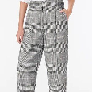 J. Crew Black and White Plaid Cropped Pants
